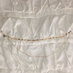 THRIFTED//gold layered necklace
